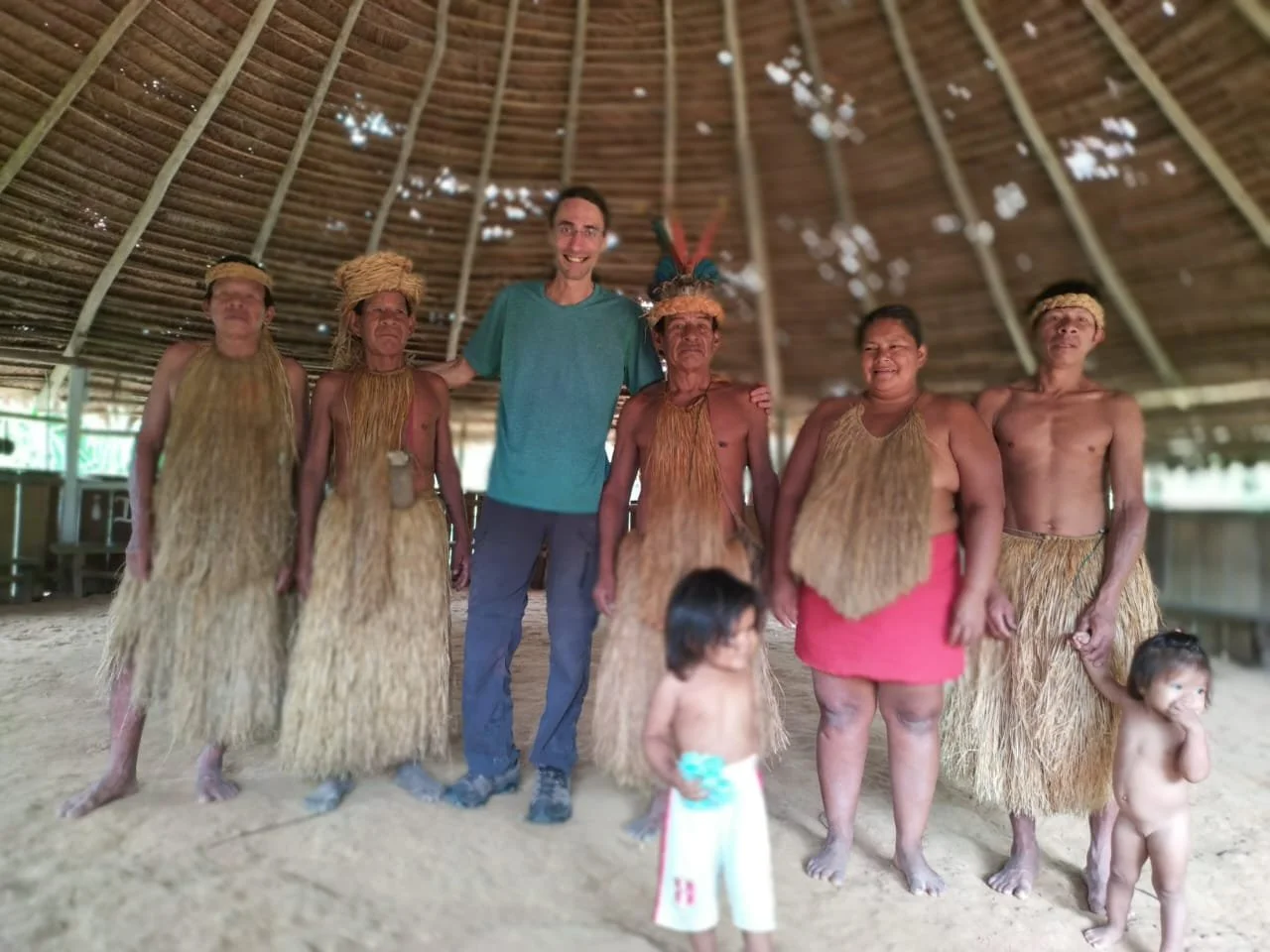 Members of the Yagua community welcoming visitors, 2023