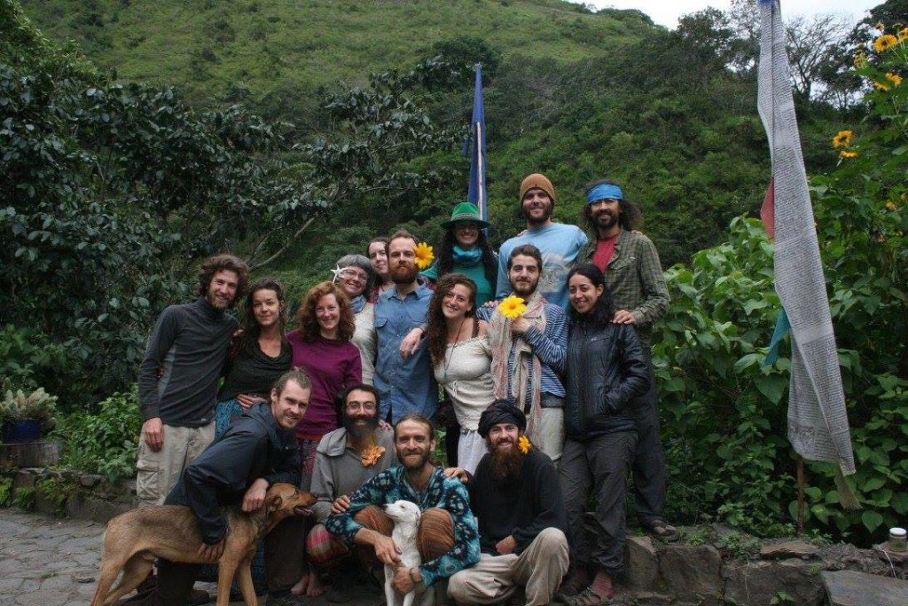 image shows shamanic permaculture work study service team