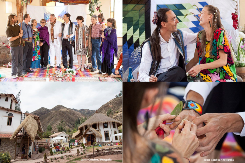 Image shows Paititi 2016 directors getting married in Peru's Sacred Valley